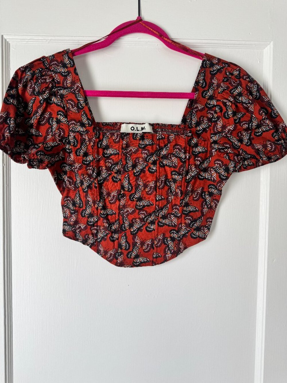 OLM Rust Butterfly Corset Top - S